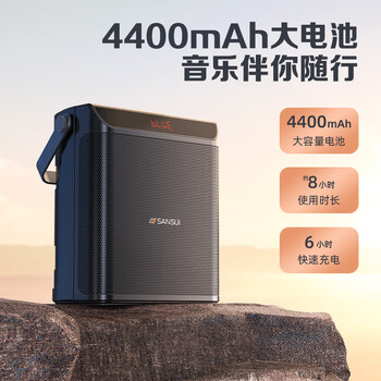 山水（SANSUI）E76户外k歌专用广场舞音响便携式移动大音量大功率唱歌音响露营声卡直播收款电木吉他民谣乐器音箱