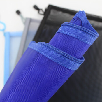 信发简约透明网纱拉链文件袋TN-2008-A4 学生考试用笔袋 文具收纳袋科目袋 A4白色 5个装