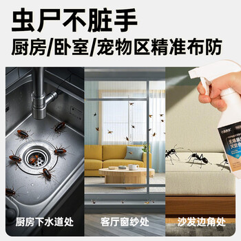 小强恢恢杀虫剂喷雾蟑螂药蚂蚁苍蝇臭虫蚊子小飞虫下水道管道12ml可兑4壶