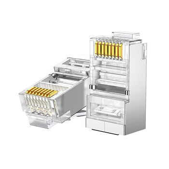 胜为六类水晶头 6类千兆网络接头 工程级RJ45电脑网线连接头 Cat6镀金水晶头 100个 CRF6100NF