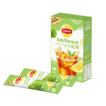 立顿半桔半柠低糖茶粉固体饮料  速溶冷泡冲饮果汁粉 10条装100g