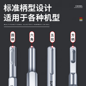 人民电锤冲击钻头工业级方柄圆柄尖凿扁凿子电镐头铲子开槽穿墙钻