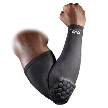 迈克达威（McDavid）欧文同款健身速干排汗HEXPAD蜂窝防撞防摔压缩护臂黑色S码