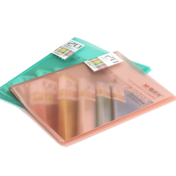 晨光（M&G）资料册多层A4多层插页文件档案夹透明集画册30页资料册透明彩色AWT90937 1个