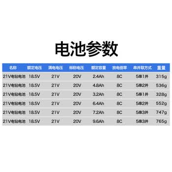 德力普（Delipow）21V电钻锂电2.4Ah电池包适用大艺款手电钻电池冲击钻电锯角磨机等