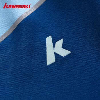 川崎（KAWASAKI）羽毛球服男款圆领短袖T恤 K1C02-B1963 奶茶粉L-3XL下单备注