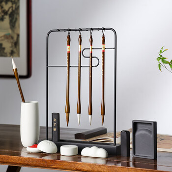 張小鳳文房四宝套装毛笔书法套装礼盒笔墨纸砚全套初学者入门成人高级 千里江山【基础款】礼盒