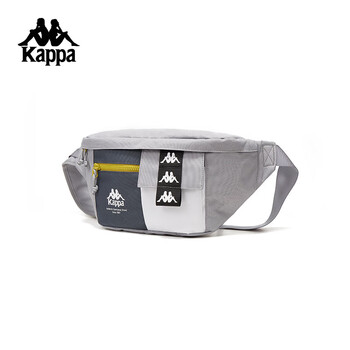 卡帕（Kappa）背靠背单肩包 2024新款复古拼色腰包斜挎背包K0EY8BX24