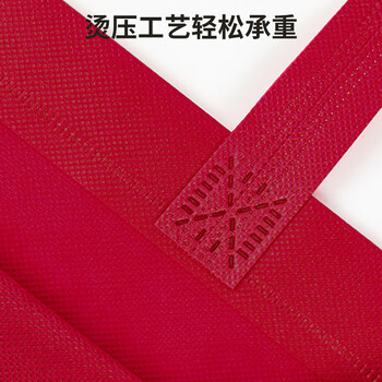四万公里10个装蓝色无纺布袋子加厚购物环保袋包装袋手提袋环保袋 竖款中号30*38*10