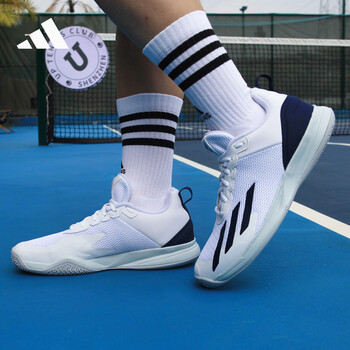 ADIDAS阿迪达斯网球鞋男子运动训练排球羽毛球鞋IF9113 白蓝 43 