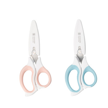 晨光（M&G）儿童安全型手工DIY塑料美工剪子150mm圆头玩具软胶护手不伤手 蓝色 ASS913Q3 1把