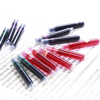 【开学必备】慕那美（monami）OLIKA彩色钢笔墨囊 透明墨胆手账钢笔原配墨囊5支装 蓝色02099T