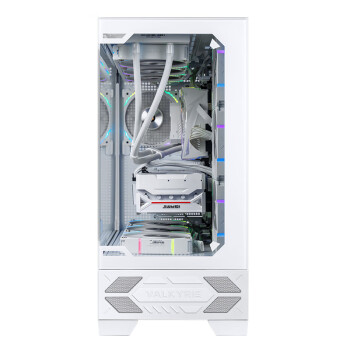 瓦尔基里（VALKYRIE）VK03 WHITE 白色 ATX 游戏电脑台式机箱 支持360水冷 6.2吋触摸屏 270°海景房