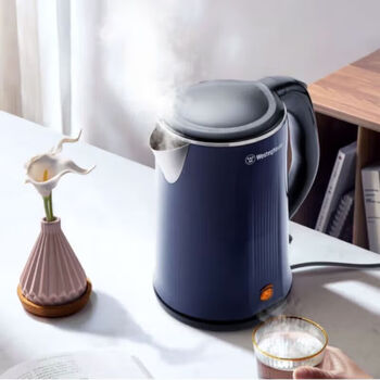 西屋（西屋）电热水壶 不锈钢内胆 1.8L 烧水壶 双层防烫 家用 深蓝色 WEK-C83  
