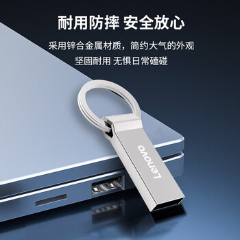 联想（Lenovo）128GB USB2.0 U盘企业招标投标学习办公车载U盘 电脑通用金属U盘 SS180系列