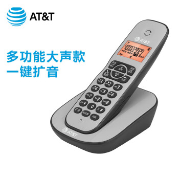 AT&TAT＆T 数字无绳电话机子母机 带来电留言功能电话机座机 家用商用电话机 EL32127 黑色（标配）