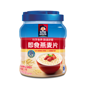 桂格（QUAKER）即食燕麦片1000克罐装 营养早餐 膳食纤维 零添加白砂糖