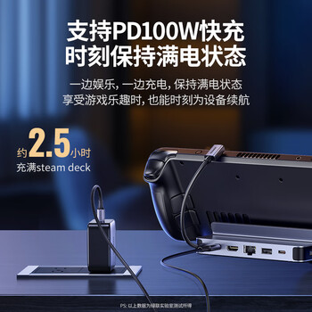 绿联适用Steam Deck/oled/ROG ally扩展坞LEGION Go掌机拓展坞游戏底座HDMI投屏4K60Hz千兆网口扩展坞