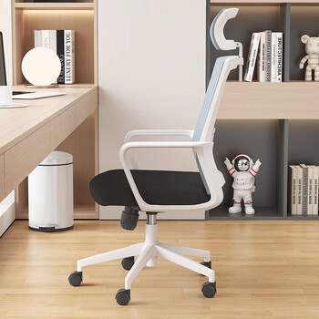 奈高电脑椅转椅家用人体工学椅子办公椅学习书房电竞游戏椅子白框灰网