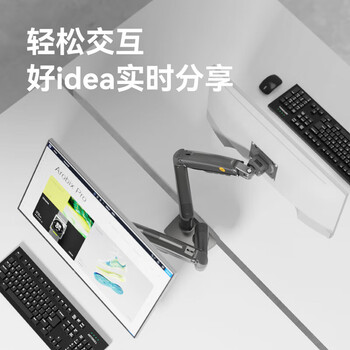 MEEEGOU双屏显示器支架 电脑显示器支架机械臂双屏支架 电脑桌支架屏幕支架 电脑增高架 双屏幕支架F160-G