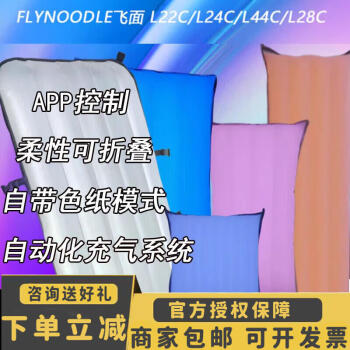 FLYNOODLE飞面L22C 24C 44C 28C摄影人像视频100WLED柔光全彩RGB气垫补光灯 飞面L22C(100W)