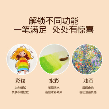 马利马利牌可水洗蜡笔儿童口红式蜡笔学生孩子彩绘DIY绘画油画棒【36色】口红式蜡笔美术写生