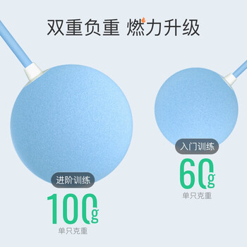 Keep燃脂负重计数跳绳成人减肥竞速运动跳绳-天空蓝/无绳大球+长绳