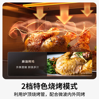 松下（Panasonic）Xtra蔓越莓微波炉电烤箱一体机多功能家用平板式1000W感温加热6档变频22升容量GF231Q