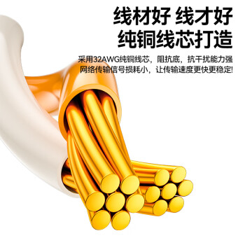 山泽 六类网线 CAT6类千兆纯铜扁平网线 电脑/家装/宽带网络连接跳线 黑色20米HBP620 匹配路由器