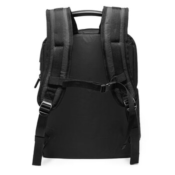 乐上（LEXON）双肩包男15.6/16英寸商务笔记本电脑包男双隔层背包休闲书包黑色