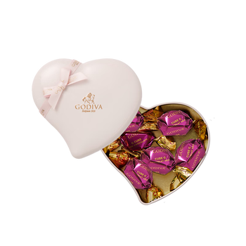 歌帝梵【6件】歌帝梵心形铁盒巧克力6颗进口婚礼喜糖圣诞送礼 [黑巧