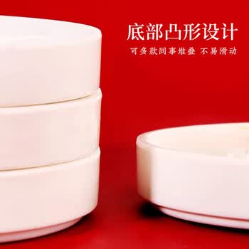 梅林笔庄水彩调色盘毛笔多功能墨碟墨盒国画颜料丙烯颜料油画调色板防摔 仿瓷调色盘单个【外经10.5cm】