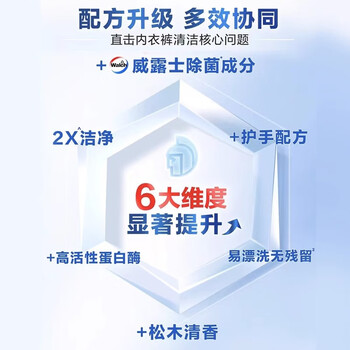 威露士2x除菌内衣净500ml 内衣裤专用抑菌洗衣液清洗液护手配方去血渍