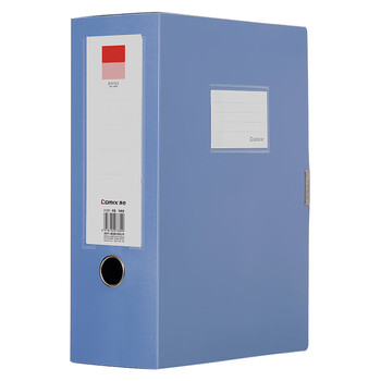 齐心（COMIX）1个装100mm档案盒a4文件盒收纳塑料资料盒 办公用品 蓝色A1251