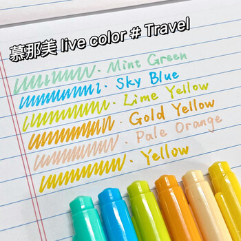 慕那美(monami)双头水性纤维笔学生涂鸦手绘笔彩绘水彩笔手账勾线笔6色套装Travel04035Z06-T水彩笔 慕那美(monami)双头水性纤维笔学生涂鸦手绘笔彩绘水彩笔手账勾线笔6色套装Travel04035Z06-T水彩笔