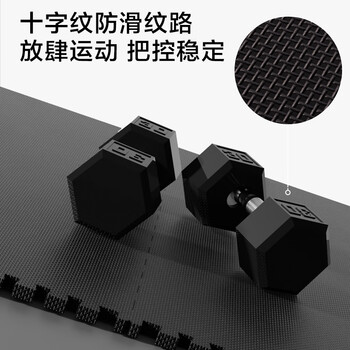 PROIRON普力艾 健身房地垫运动地胶跑步机专用隔音垫地板垫 1cm厚18片装