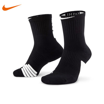 耐克（NIKE）Elite 中筒篮球袜 黑袜（1 双） SX7625-013-M