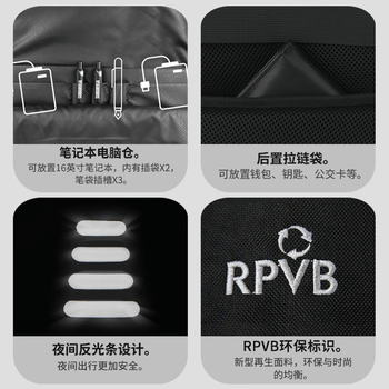 SUBURBIA思博亚专业羽毛球包双肩背包男女多功能运动包独立鞋仓 大号+黑色