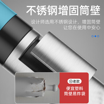 驰比不锈钢马桶疏通器一炮通下水道疏通神器厕所地漏管道堵塞专用工具