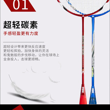 PEAK匹克羽毛球拍对拍 红蓝色 VS-1913