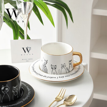 物取(WOOCH)高颜值可爱猫咪咖啡杯碟礼盒套装新家礼物新婚伴手礼情侣杯子送人 物取(WOOCH)高颜值可爱猫咪咖啡杯碟礼盒套装新家礼物新婚伴手礼情侣杯子送人