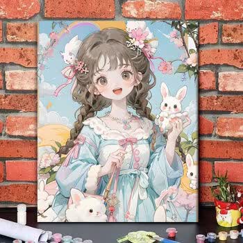 油画人物少女型号规格- 京东