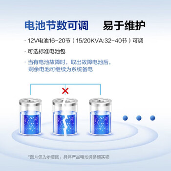 华为（HUAWEI）UPS2000-G-10KRTL满载9KW续航6小时在线式UPS不间断电源中小企业应急备用智能稳压长效机架主机