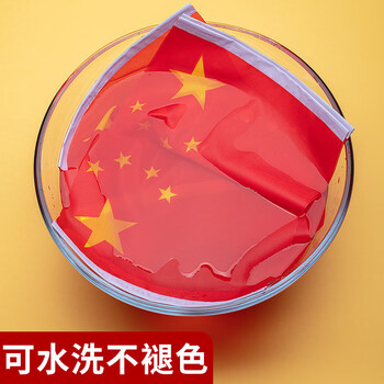 贸丰 国旗五星红旗带杆小红旗手摇旗国庆手持小旗子 7号国旗100面带杆