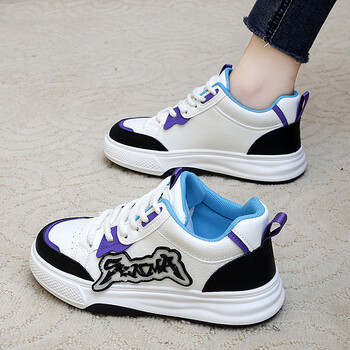 新款网红面包运动鞋小众百塔休闲板鞋女鞋女生运动鞋白黑35