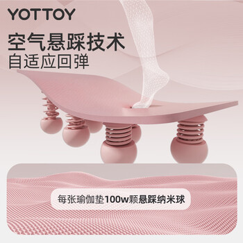 yottoy防滑瑜伽垫男女初学者61cm便携健身垫加宽加厚加长运动训练垫 yottoy防滑瑜伽垫男女初学者61cm便携健身垫加宽加厚加长运动训练垫