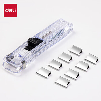 【超级爆款】得力(deli)办公装订推夹器 可夹纸张数40张 透明白 8591A 【超级爆款】得力(deli)办公装订推夹器 可夹纸张数40张 透明白 8591A