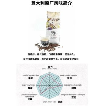 来美咖咖啡豆意大利原装进口香浓咖啡豆1kg  创造亚当意式浓缩源头直发