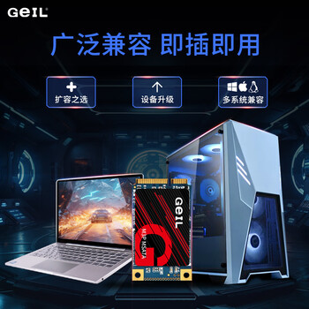 GEIL金邦 128GB SSD固态硬盘 mSATA 台式机笔记本 高速500MB/S M3P系列