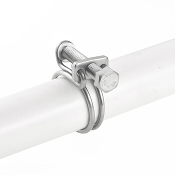 永利尚201不锈钢双钢丝喉箍燃气管固定器水管钢结构橡胶管卡箍 28-32*3mm【5个装】 